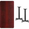 image:imageFlash Furniture Graniss 30 x 60 Rectangular Mahogany Laminate Table Top with 22 x 22 Table Height BasesMahogany