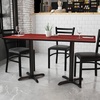 image:imageFlash Furniture Graniss 30 x 60 Rectangular Mahogany Laminate Table Top with 22 x 22 Table Height BasesMahogany