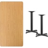 image:imageFlash Furniture Graniss 30 x 60 Rectangular Mahogany Laminate Table Top with 22 x 22 Table Height BasesNatural