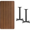 image:imageFlash Furniture Graniss 30 x 60 Rectangular Mahogany Laminate Table Top with 22 x 22 Table Height BasesWalnut