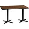 image:imageFlash Furniture Graniss 30 x 60 Rectangular Mahogany Laminate Table Top with 22 x 22 Table Height BasesWalnut
