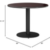 image:imageFlash Furniture Graniss 36 Round Mahogany Laminate Table Top with 24 Round Table Height BaseMahogany
