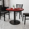 image:imageFlash Furniture Graniss 36 Round Mahogany Laminate Table Top with 24 Round Table Height BaseMahogany