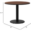 image:imageFlash Furniture Graniss 36 Round Mahogany Laminate Table Top with 24 Round Table Height BaseWalnut