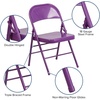 image:imageFlash Furniture HERCULES COLORBURST Series Impulsive Purple Triple Braced amp Double Hinged Metal Folding Chair