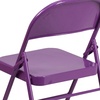 image:imageFlash Furniture HERCULES COLORBURST Series Impulsive Purple Triple Braced amp Double Hinged Metal Folding Chair