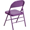image:imageFlash Furniture HERCULES COLORBURST Series Impulsive Purple Triple Braced amp Double Hinged Metal Folding Chair