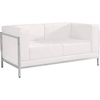 image:imageFlash Furniture HERCULES Imagination Series Contemporary White LeatherSoft Loveseat with Encasing FrameMelrose White