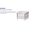 image:imageFlash Furniture HERCULES Regal Series Contemporary White LeatherSoft Chair with Encasing Frame