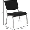 image:imageFlash Furniture HERCULES Series 1000 lb Rated Black Antimicrobial Fabric Bariatric Medical Reception Chair with 34 Panel BackBlack Fabric