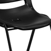 image:imageFlash Furniture HERCULES Series 440 lb Capacity Kids Black Ergonomic Shell Stack Chair with Black Frame and 14 Seat HeightBlack PlasticBlack Frame