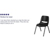 image:imageFlash Furniture HERCULES Series 440 lb Capacity Kids Black Ergonomic Shell Stack Chair with Black Frame and 14 Seat HeightBlack PlasticBlack Frame