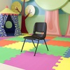 image:imageFlash Furniture HERCULES Series 440 lb Capacity Kids Black Ergonomic Shell Stack Chair with Black Frame and 14 Seat HeightBlack PlasticBlack Frame