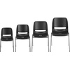 image:imageFlash Furniture HERCULES Series 440 lb Capacity Kids Black Ergonomic Shell Stack Chair with Black Frame and 14 Seat HeightBlack PlasticChrome Frame