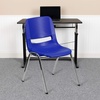 image:imageFlash Furniture HERCULES Series 440 lb Capacity Kids Black Ergonomic Shell Stack Chair with Black Frame and 14 Seat HeightNavy PlasticChrome Frame