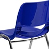 image:imageFlash Furniture HERCULES Series 440 lb Capacity Kids Black Ergonomic Shell Stack Chair with Black Frame and 14 Seat HeightNavy PlasticChrome Frame