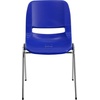 image:imageFlash Furniture HERCULES Series 440 lb Capacity Kids Black Ergonomic Shell Stack Chair with Black Frame and 14 Seat HeightNavy PlasticChrome Frame