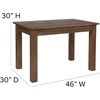 image:imageFlash Furniture HERCULES Series 46 x 30 Rectangular Antique Rustic White Solid Pine Farm Dining TableAntique Rustic