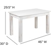image:imageFlash Furniture HERCULES Series 46 x 30 Rectangular Antique Rustic White Solid Pine Farm Dining TableAntique Rustic White