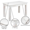 image:imageFlash Furniture HERCULES Series 46 x 30 Rectangular Antique Rustic White Solid Pine Farm Dining TableAntique Rustic White