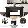 image:imageFlash Furniture HERCULES Series 46 x 30 Rectangular Antique Rustic White Solid Pine Farm Dining TableBlack Wash