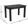 image:imageFlash Furniture HERCULES Series 46 x 30 Rectangular Antique Rustic White Solid Pine Farm Dining TableBlack Wash