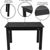 image:imageFlash Furniture HERCULES Series 46 x 30 Rectangular Antique Rustic White Solid Pine Farm Dining TableBlack Wash