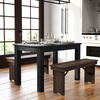 image:imageFlash Furniture HERCULES Series 46 x 30 Rectangular Antique Rustic White Solid Pine Farm Dining TableBlack Wash