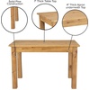 image:imageFlash Furniture HERCULES Series 46 x 30 Rectangular Antique Rustic White Solid Pine Farm Dining TableLight Natural