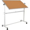 image:imageFlash Furniture HERCULES Series 625W x 6225H Reversible Mobile Cork Bulletin Board and White Board with Pen Tray53W x 59H