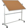 image:imageFlash Furniture HERCULES Series 625W x 6225H Reversible Mobile Cork Bulletin Board and White Board with Pen Tray53W x 625H