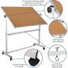 image:imageFlash Furniture HERCULES Series 625W x 6225H Reversible Mobile Cork Bulletin Board and White Board with Pen Tray53W x 625H