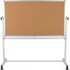 image:imageFlash Furniture HERCULES Series 625W x 6225H Reversible Mobile Cork Bulletin Board and White Board with Pen Tray63W x 648H