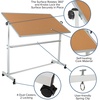 image:imageFlash Furniture HERCULES Series 625W x 6225H Reversible Mobile Cork Bulletin Board and White Board with Pen Tray63W x 648H