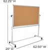 image:imageFlash Furniture HERCULES Series 625W x 6225H Reversible Mobile Cork Bulletin Board and White Board with Pen Tray63W x 648H