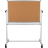 image:imageFlash Furniture HERCULES Series 625W x 6225H Reversible Mobile Cork Bulletin Board and White Board with Pen Tray64W x 548H