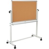 image:imageFlash Furniture HERCULES Series 625W x 6225H Reversible Mobile Cork Bulletin Board and White Board with Pen Tray64W x 548H