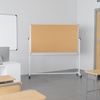 image:imageFlash Furniture HERCULES Series 625W x 6225H Reversible Mobile Cork Bulletin Board and White Board with Pen Tray64W x 548H