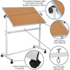 image:imageFlash Furniture HERCULES Series 625W x 6225H Reversible Mobile Cork Bulletin Board and White Board with Pen Tray64W x 548H