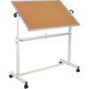 image:imageFlash Furniture HERCULES Series 625W x 6225H Reversible Mobile Cork Bulletin Board and White Board with Pen Tray64W x 548H