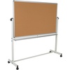 image:imageFlash Furniture HERCULES Series 625W x 6225H Reversible Mobile Cork Bulletin Board and White Board with Pen Tray64W x 648H