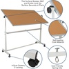 image:imageFlash Furniture HERCULES Series 625W x 6225H Reversible Mobile Cork Bulletin Board and White Board with Pen Tray64W x 648H