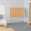 image:imageFlash Furniture HERCULES Series 625W x 6225H Reversible Mobile Cork Bulletin Board and White Board with Pen Tray64W x 648H