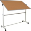 image:imageFlash Furniture HERCULES Series 625W x 6225H Reversible Mobile Cork Bulletin Board and White Board with Pen Tray64W x 648H