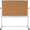image:imageFlash Furniture HERCULES Series 625W x 6225H Reversible Mobile Cork Bulletin Board and White Board with Pen Tray64W x 648H