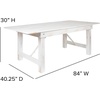 image:imageFlash Furniture HERCULES Series 7 x 40 Antique Rustic Folding Farm Table and Four Bench SetAntique Rustic White