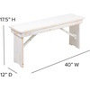 image:imageFlash Furniture HERCULES Series 7 x 40 Antique Rustic Folding Farm Table and Four Bench SetAntique Rustic White