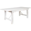 image:imageFlash Furniture HERCULES Series 7 x 40 Antique Rustic Folding Farm Table and Four Bench SetAntique Rustic White