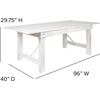 image:imageFlash Furniture HERCULES Series 8 x 40 Antique Rustic Folding Farm Table and Two Bench SetAntique Rustic White