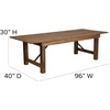 image:imageFlash Furniture HERCULES Series 8 x 40 Antique Rustic White Folding Farm Table and Four Bench SetAntique Rustic